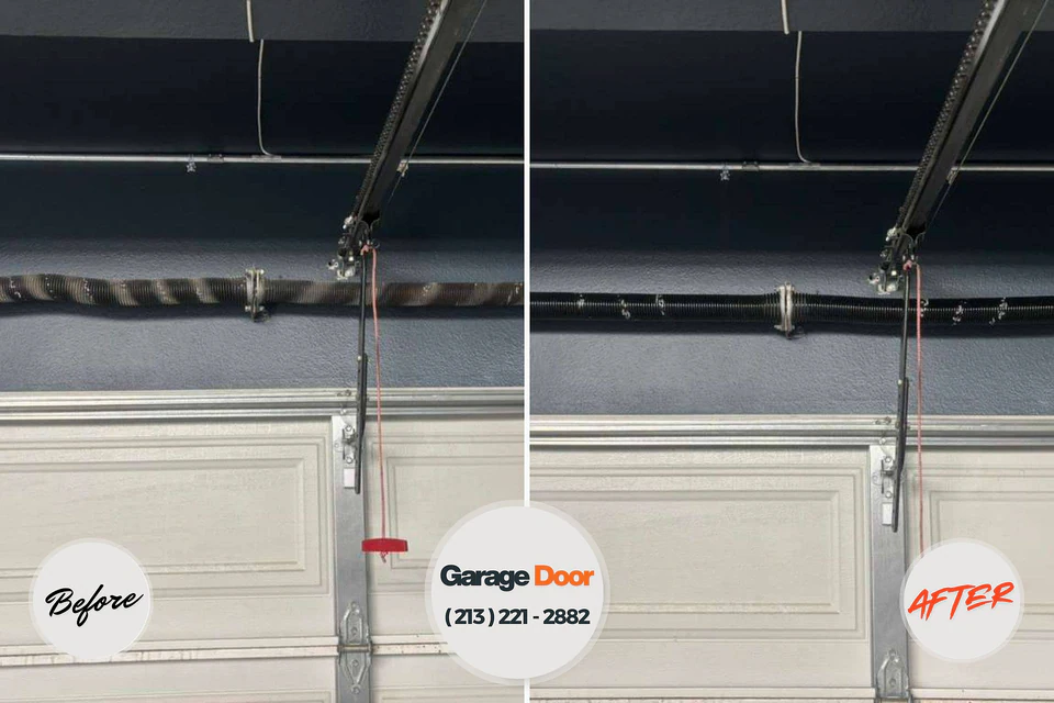 Before and after: garage door repair Mount Oliver, PA